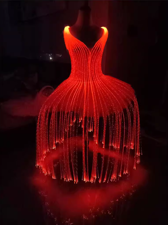 Ballet Costume Fiber Optic Skirt Luminous Dress Color Change Remote Control DIY Customized