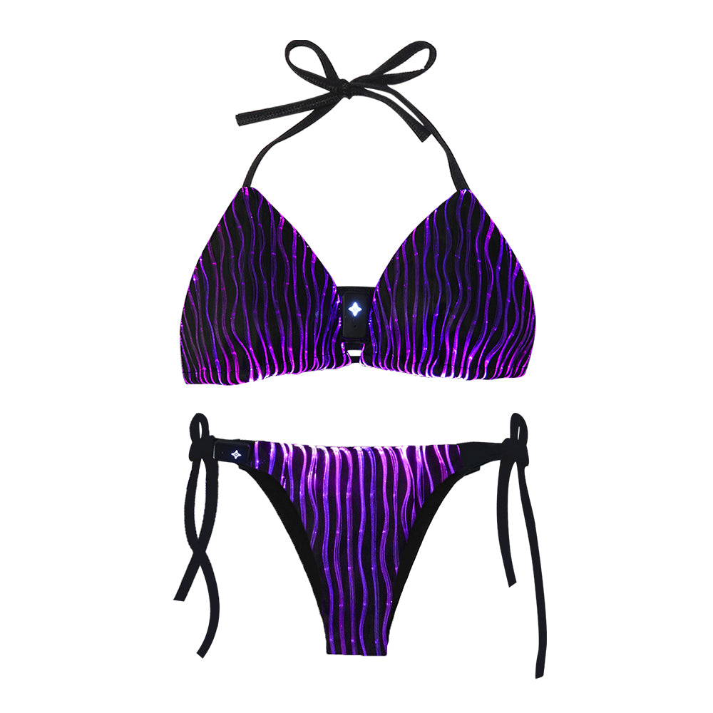 Swimsuit Women Bathing Suit Led light up Bikini Set Party Swimwear Sexy