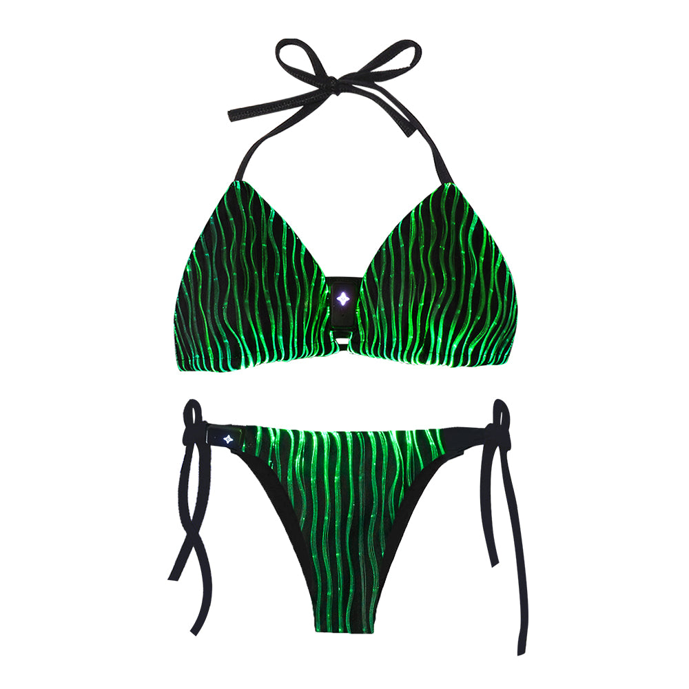 Swimsuit Women Bathing Suit Led light up Bikini Set Party Swimwear Sexy