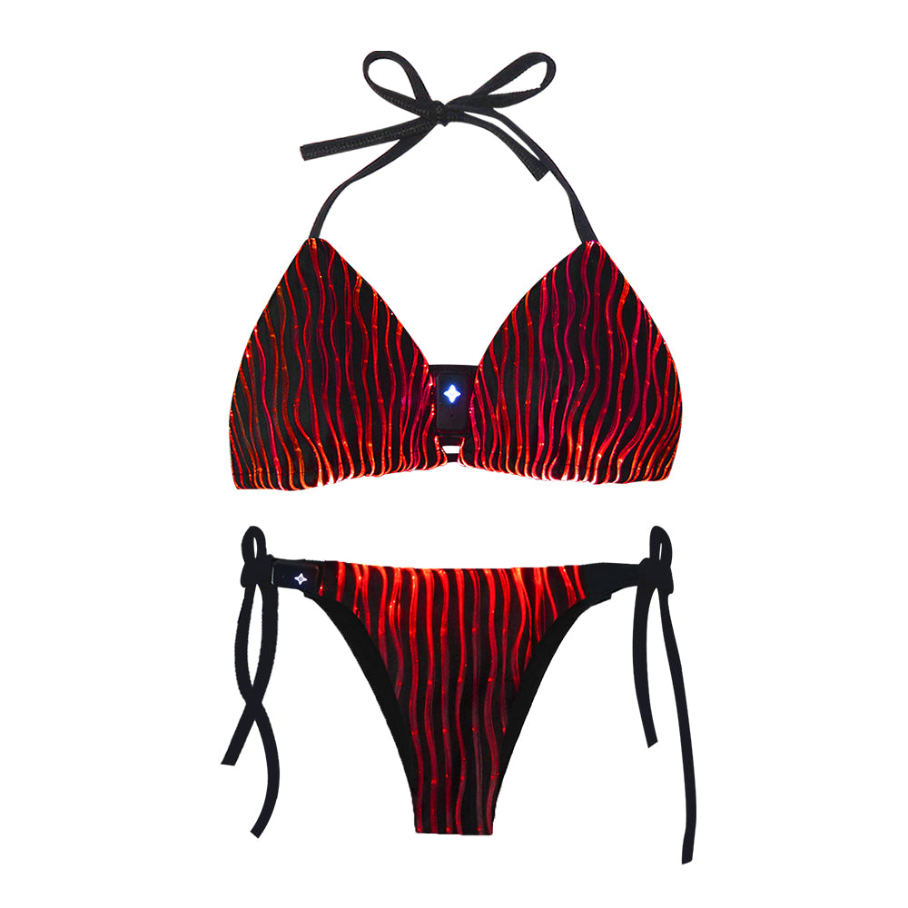 Swimsuit Women Bathing Suit Led light up Bikini Set Party Swimwear Sexy