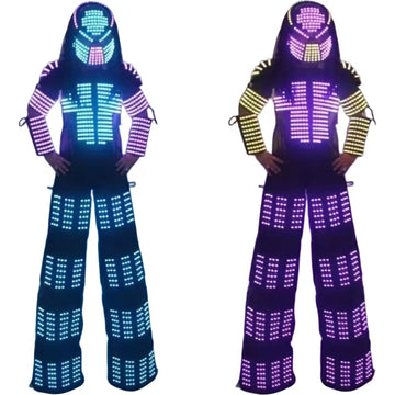 New Arrivals LED Robot Costume LED Robot Suit robot jacket Rangers Stilts Clothes Luminous Costumes