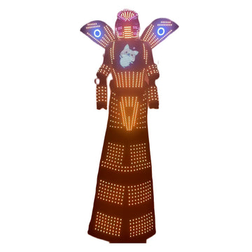 2022 NewLED pantalla Robot disfraz vestido con luz luminosa ropa zancos andador traje de baile para discoteca puesta en escena
