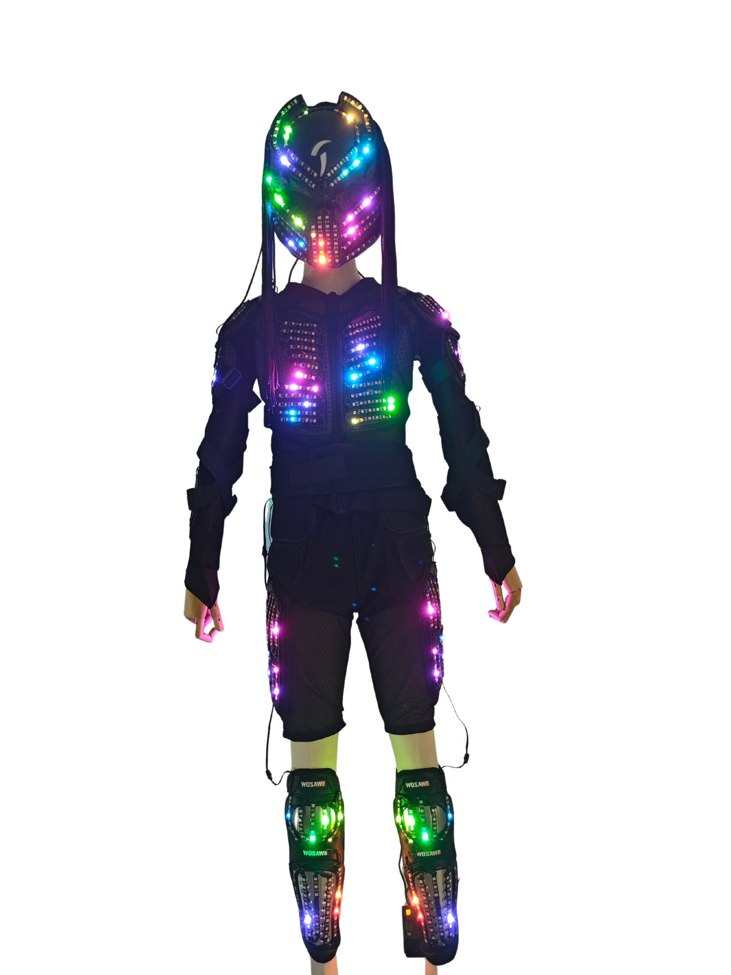 Colorful LED Lighting Up Costumes For Stage Performance Clothes DJ LED Show Suits
