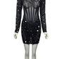 2023 New Arrival Womens Performace Long Sleeve Dress Female Beaded Costumes Nighclub Show Dance Stage