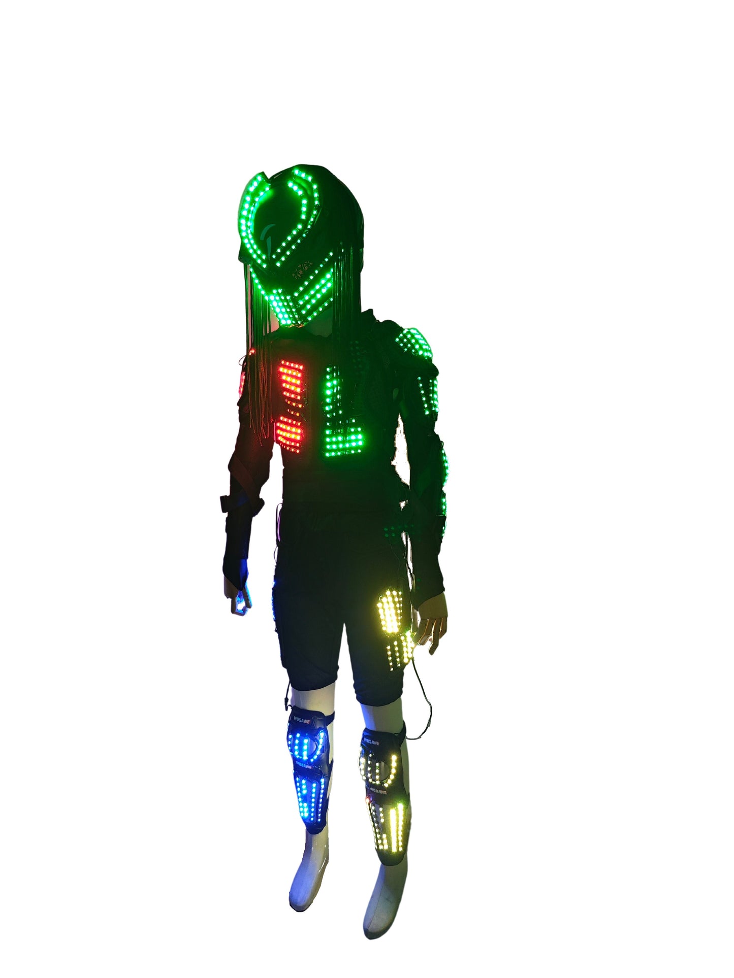 Colorful LED Lighting Up Costumes For Stage Performance Clothes DJ LED Show Suits