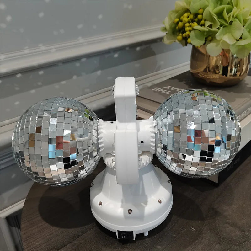 Double Silver Disco Mirror Ball Stage Lights Cosplay Props For Nightclub Party Celebratration Stage Prop Performance Show