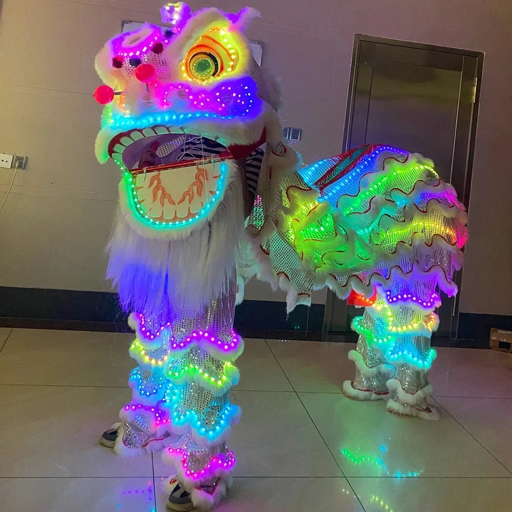 LED lightup Lion Jump Leap Dancing Performance Props For Amusement Celebration Chinese Traditional Program New Year's Atmosphere