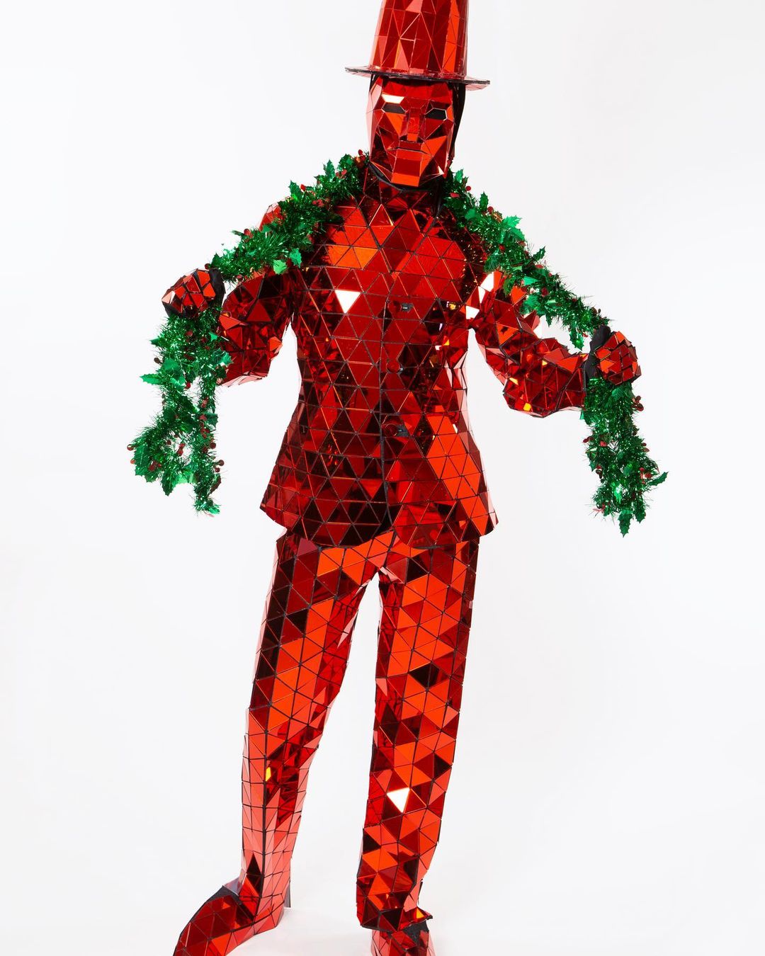 Hand Sewn Mirror Man Costume Luxury Show Party Outfit Stage Dance Suits