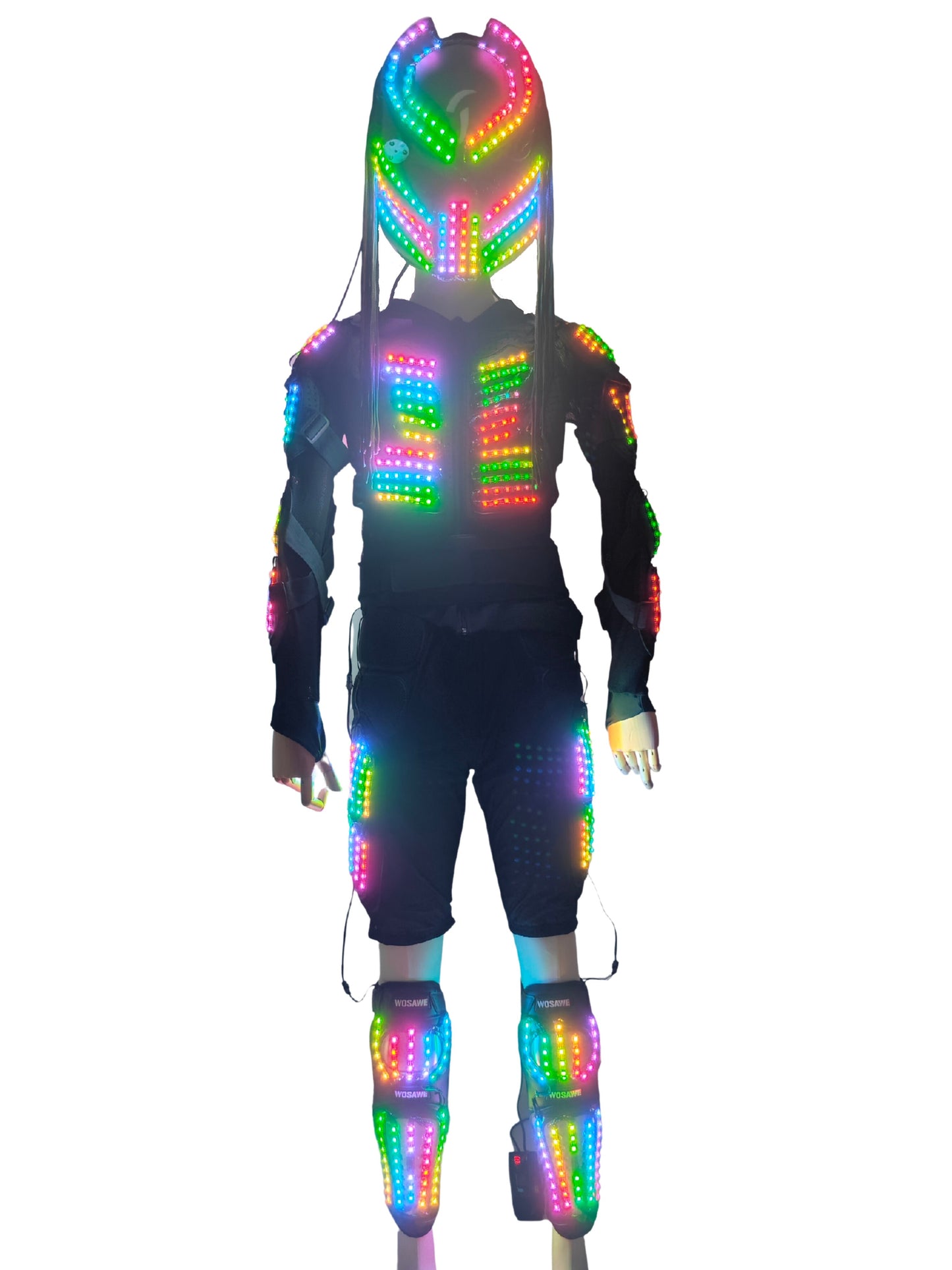 Colorful LED Lighting Up Costumes For Stage Performance Clothes DJ LED Show Suits