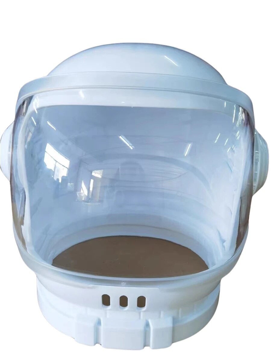 Plastic White and Transparent Helmets Head Wearable Mask Costume Props Stage Performance Show