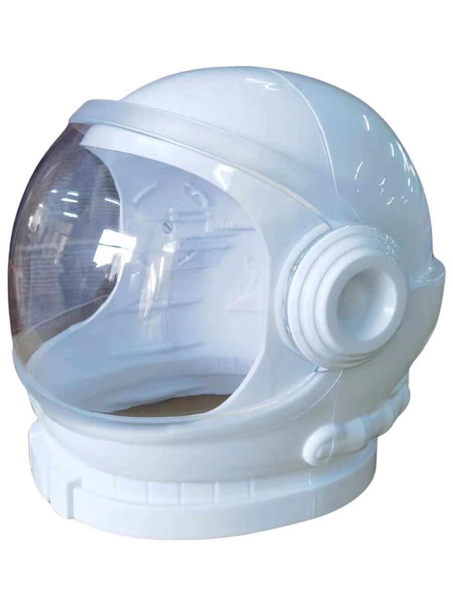 Plastic White and Transparent Helmets Head Wearable Mask Costume Props Stage Performance Show
