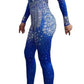 Sparkling Evening Party Rhinestone Jumpsuit Dancer Leggings Stage Costumes Women Long Sleeve Stretch Skinny Crystal Bodysuit