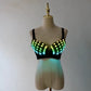 Full Color LED Bra  Light Up Discolored Bra Luminous Costumes Glowing Bikini Outfits Stage Party Performance Celebaration Show