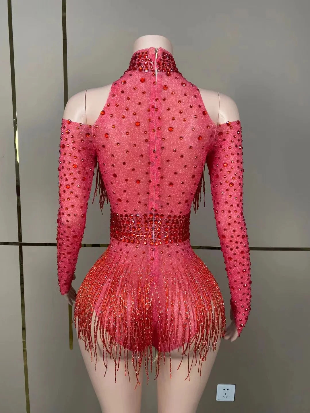 2023 New Arrival Female Pearl Sequin Dress Women Tassel Skirt Christmas Celebrate Nightclub Stage Performance Party