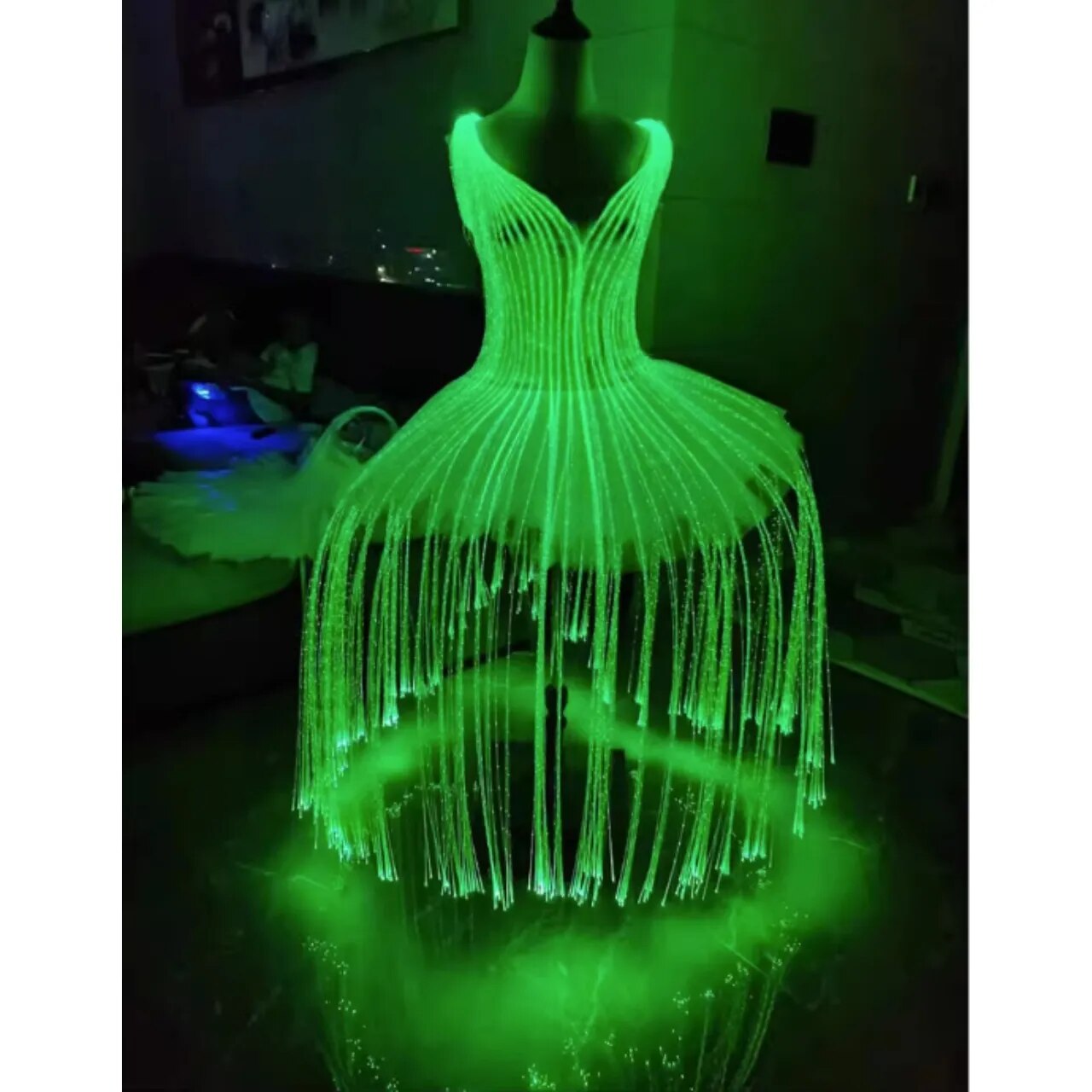 Ballet Costume Fiber Optic Skirt Luminous Dress Color Change Remote Control DIY Customized