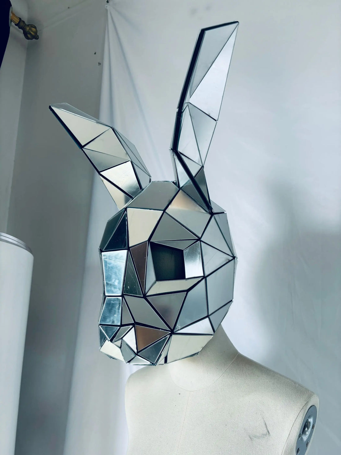 2025 Mirror Man Animal Mask Metallic costume mask Silver Mirror 3d Demon full head