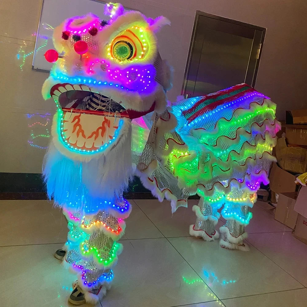 LED lightup Lion Jump Leap Dancing Performance Props For Amusement Celebration Chinese Traditional Program New Year's Atmosphere