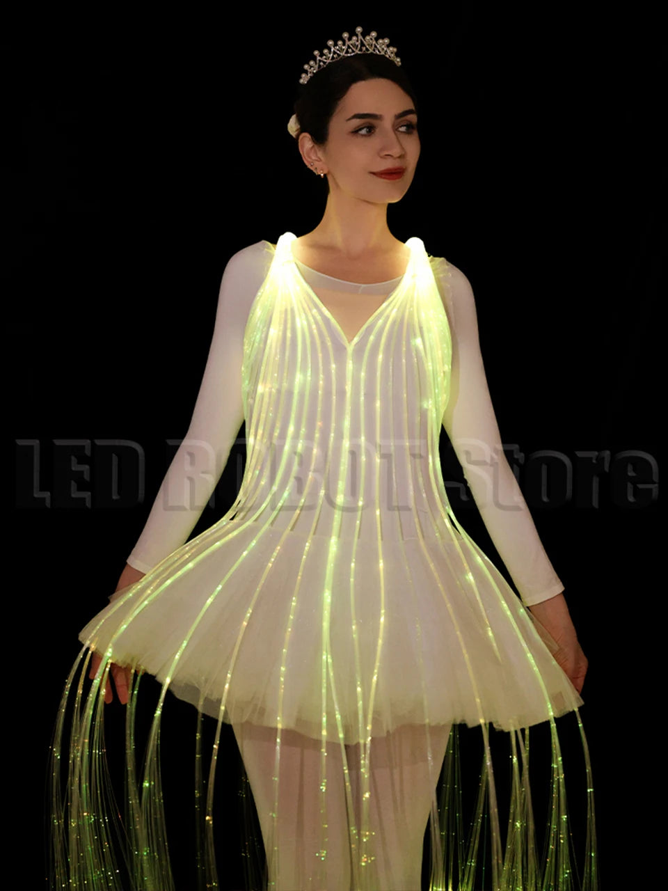 Color Change Fiber Optic Ballet Costume Skirt Luminous Dress Color Change Remote Control DIY Customized