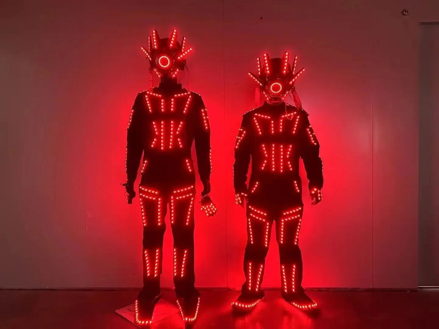 Full Color Smart Pixels LED Robot Suit Costume Lighting Up Suits For Stage Performance Clothing Nightclub