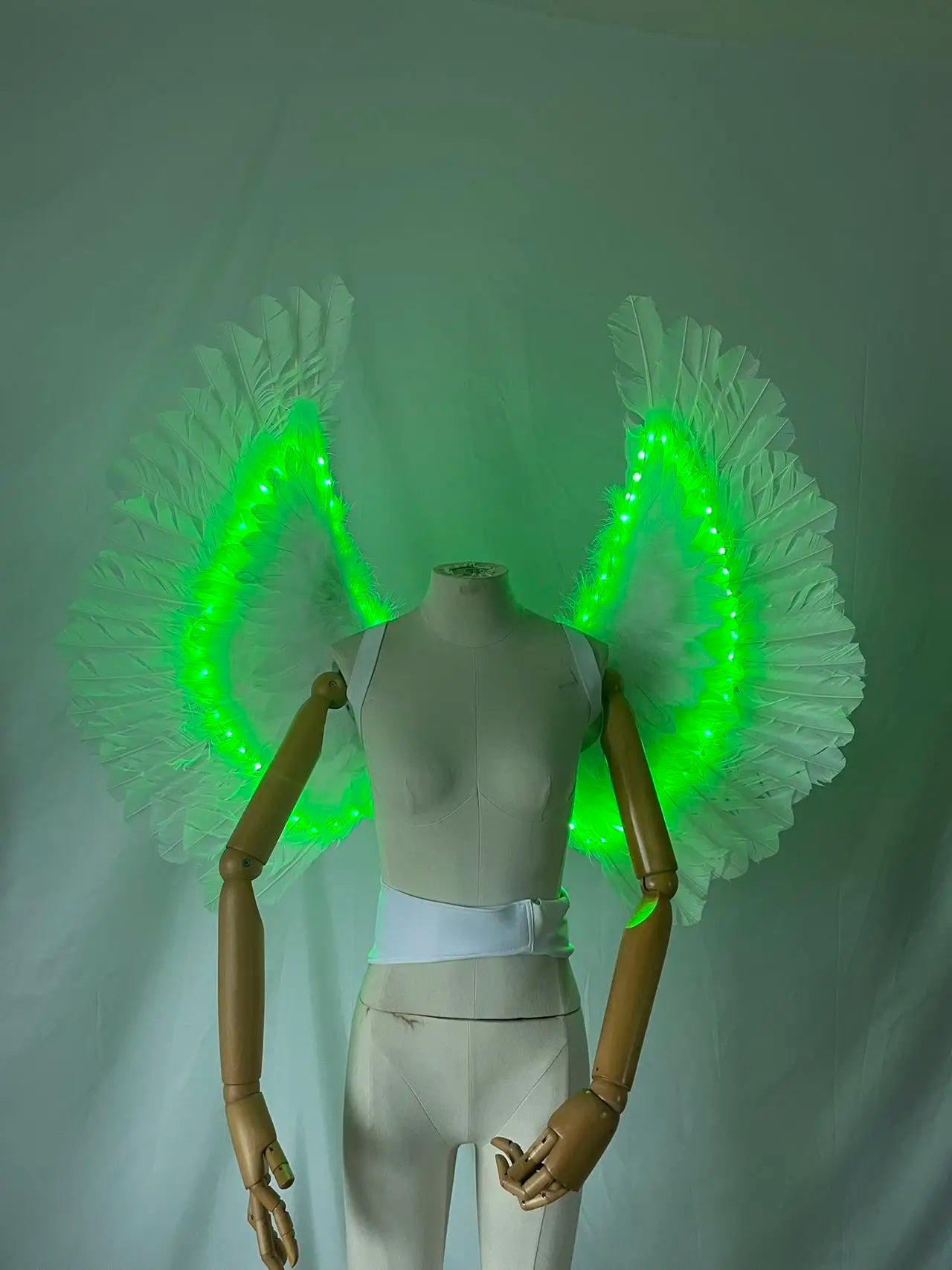 LED Light Up Feather Wings Luminous Angel Wings Party Event Entertainment Accessories Dane Show Stage Performance Props