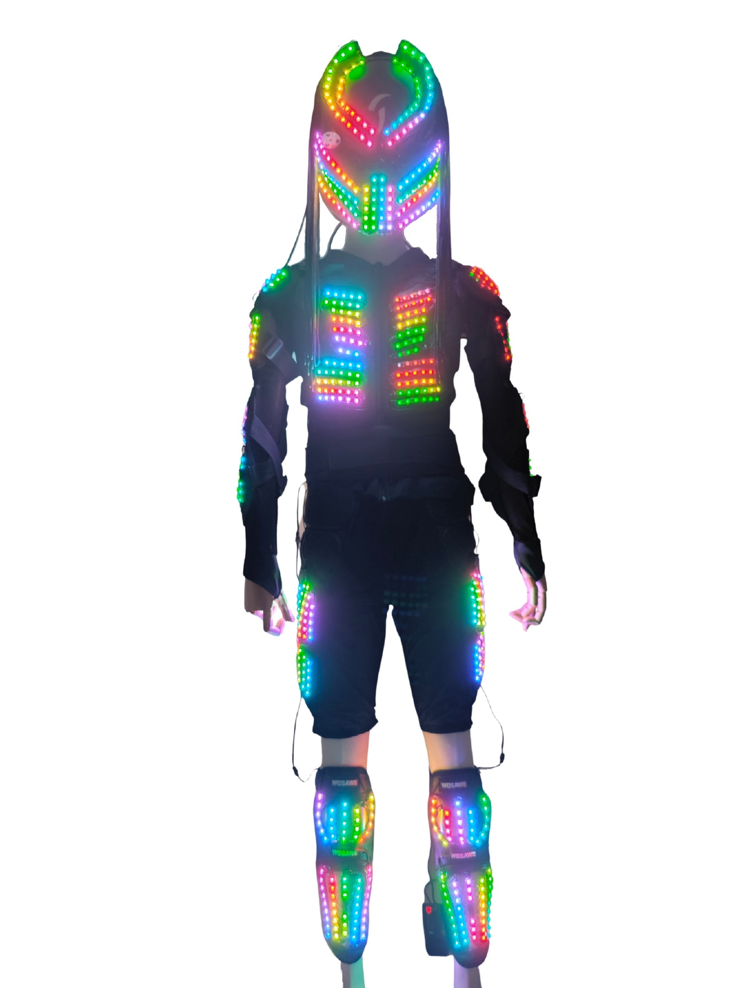 Colorful LED Lighting Up Costumes For Stage Performance Clothes DJ LED Show Suits