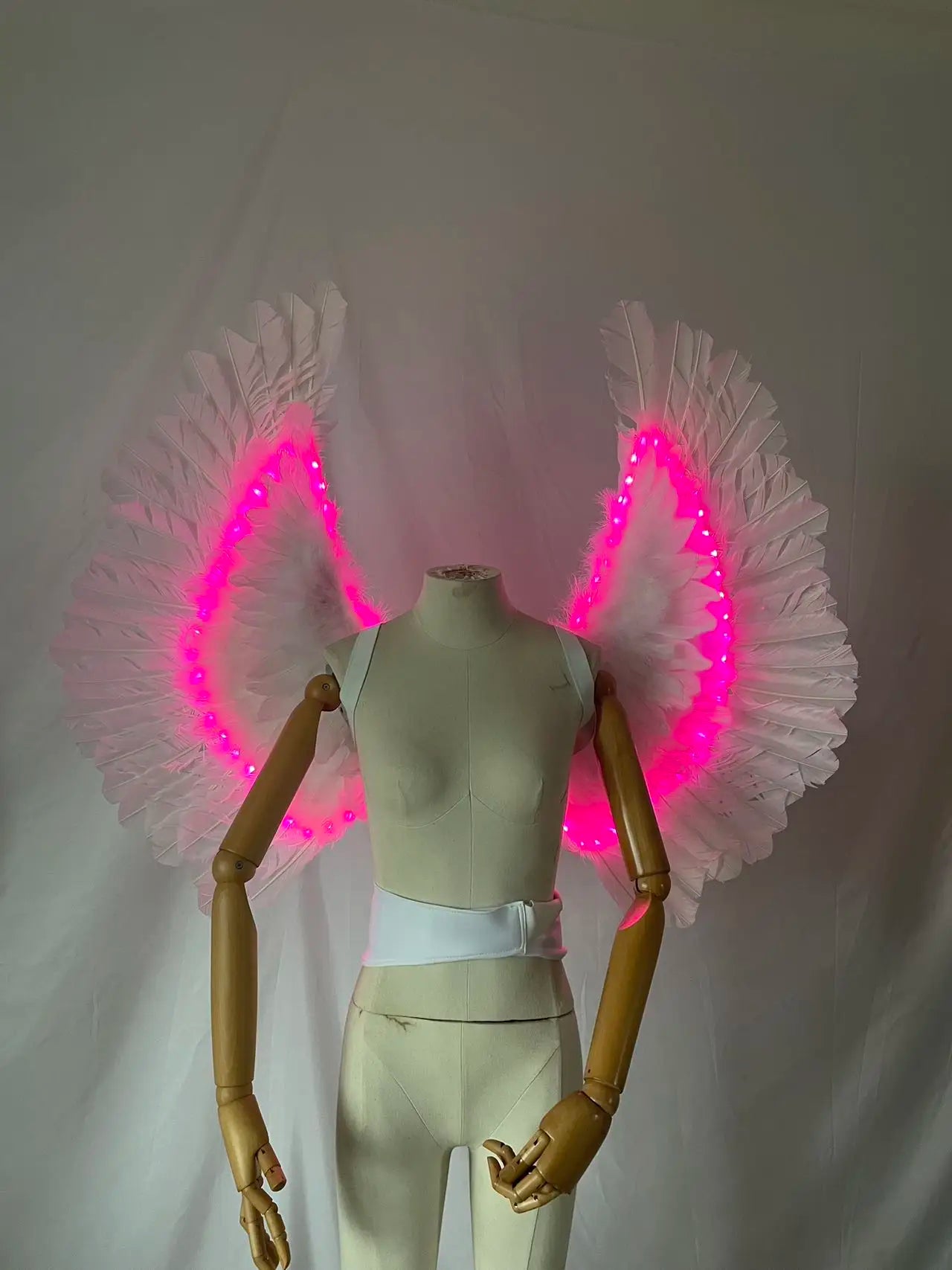 LED Light Up Feather Wings Luminous Angel Wings Party Event Entertainment Accessories Dane Show Stage Performance Props