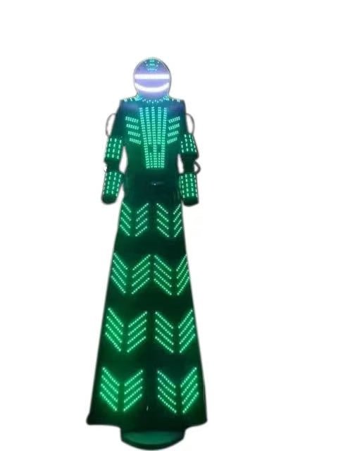 New LED Robot Suit Light Up Stilt Walker