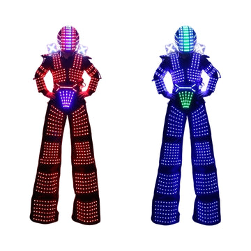 LED Light Robot Costume Clothing event kryoman costume led disfraz de robot