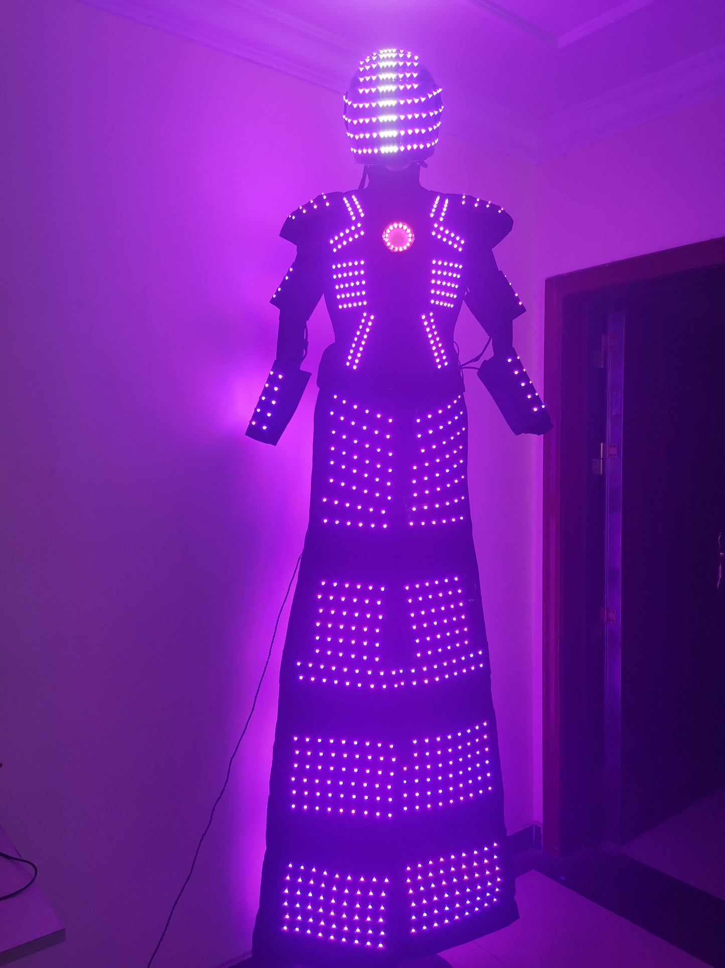 LED Robot Stilts Walker Costume