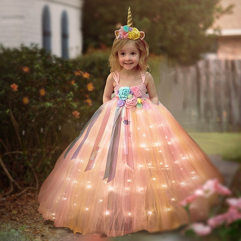 pastel unicorn dress Pastel Rainbow Unicorn Tutu Dress: Flower Girl Birthday Cosplay