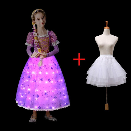 Tangled Rapunzel Princess LED Light Up Dress
