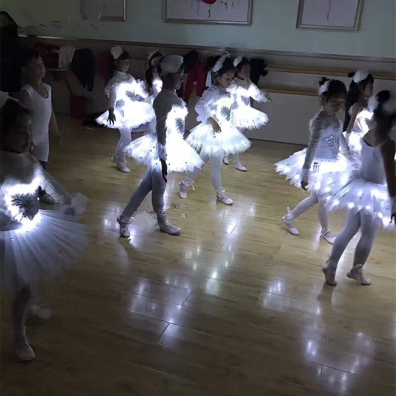 New LED luminous children's girls ballet dance costume