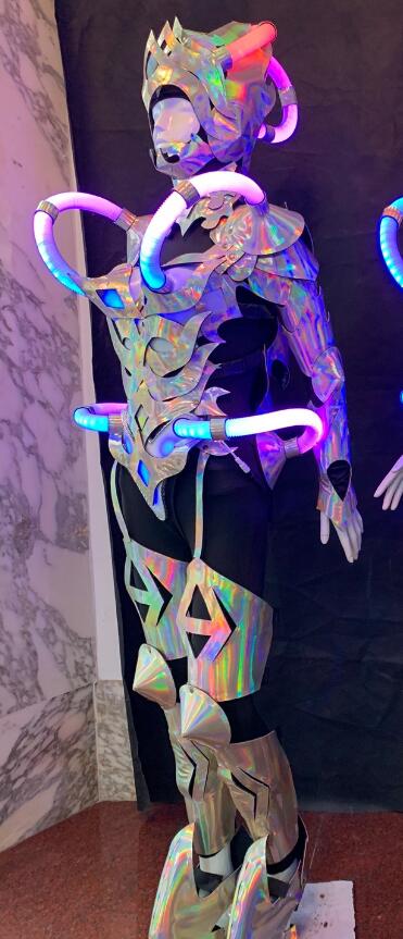 BV20 Cosplay party wears RGB colorful light led costumes