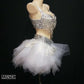 Hand-Sewn crystal Diamond Jazz Latin dancer dress