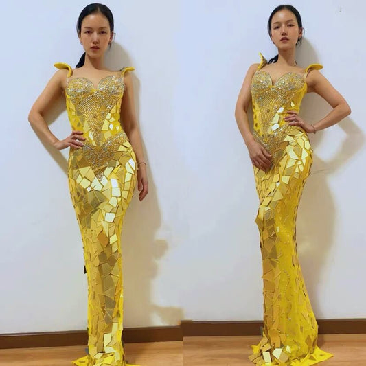 Gold Mirror Dress
