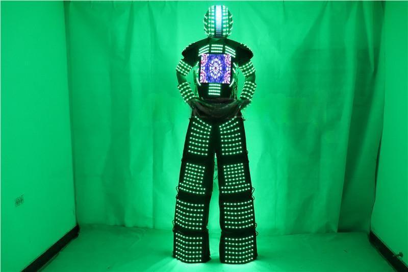 Traje de Robot LED Stilts Walker Costume