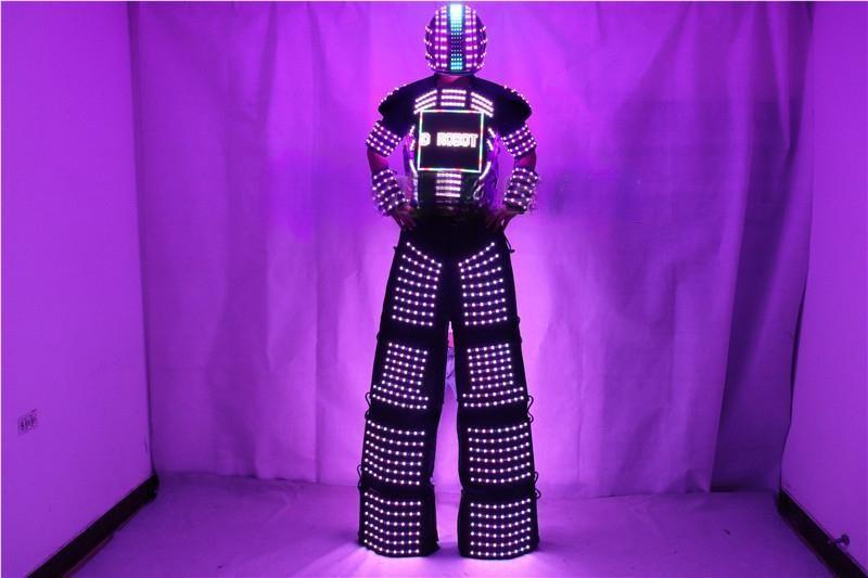 Traje de Robot LED Stilts Walker Costume