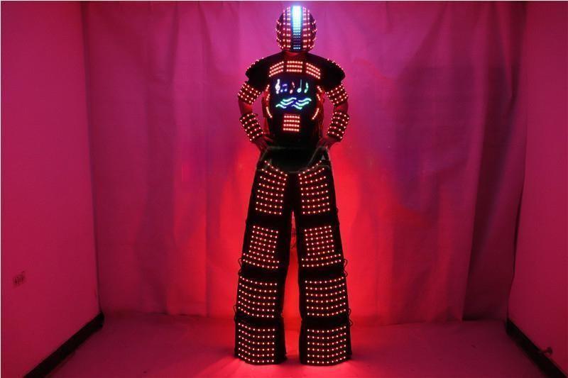 Traje de Robot LED Stilts Walker Costume