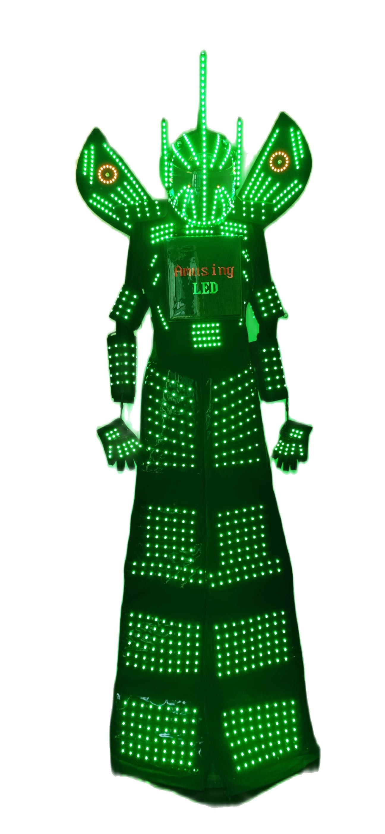 LED Robot Stilts Walker Costume with screen