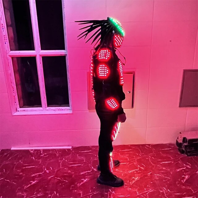 Stage Dance Luminous Armor Nightclub Bar Light Show Helmet