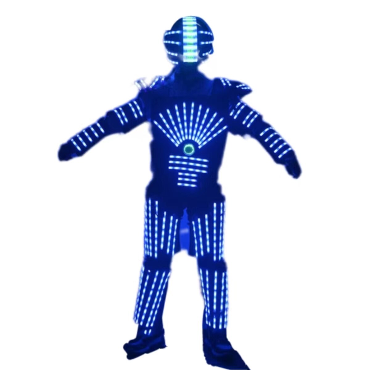 Light up costume helmet Future led lumious robot suit stage performancergb change color LED Clothing Bar Nightclub