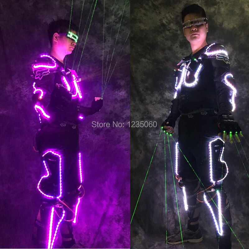 Party Ballroom Dance Led costumes Men Suit