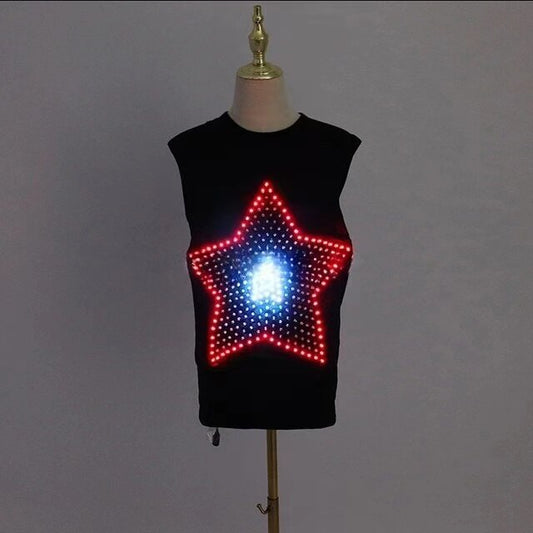 Fashion LED Luminous Costumes LED Star Shape Light Up Vest