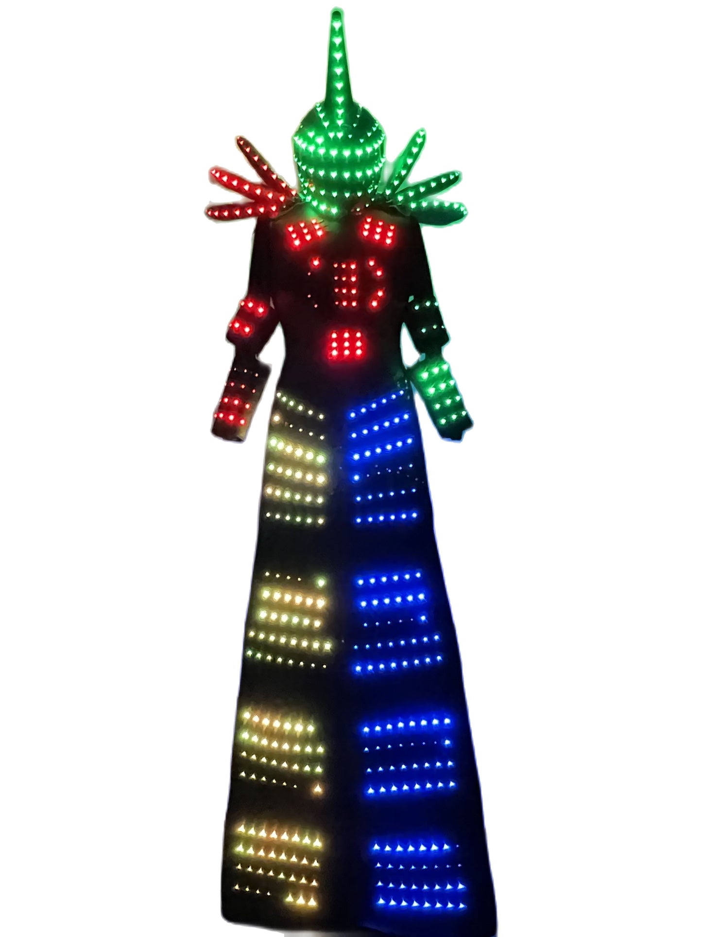 LED Robot Stilts Walker Costume