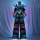 Full Color Smart Pixels LED Robot Suit Costume Clothes Stilts Walker Costume LED Lights Luminous Jacket Stage Dance Performance
