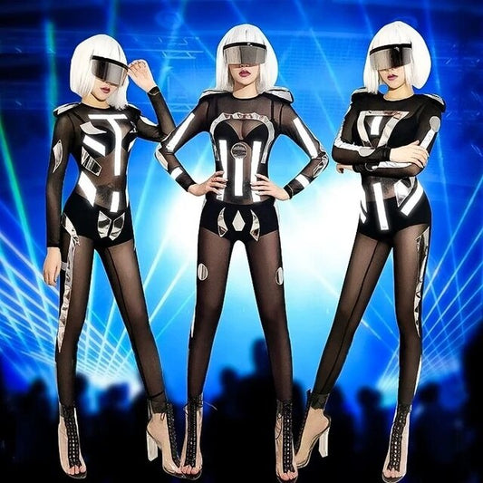 New style Women&#39;s Gogo dance Costume Bar transparent nightclub dress for DS show Europe America
