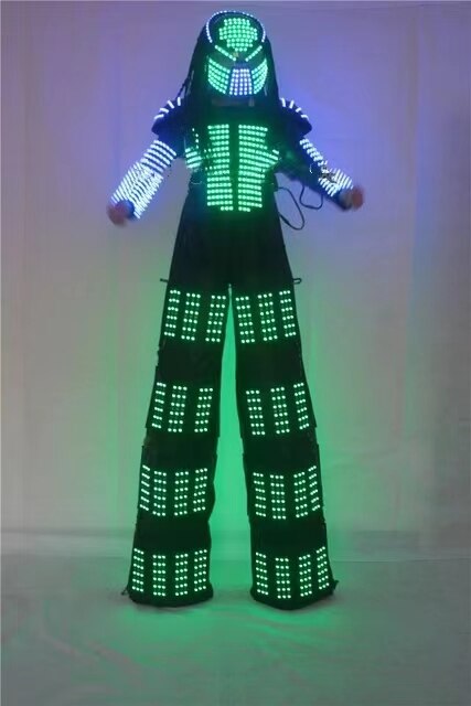 New Arrivals LED Robot Costume LED Robot Suit robot jacket Rangers Stilts Clothes Luminous Costumes