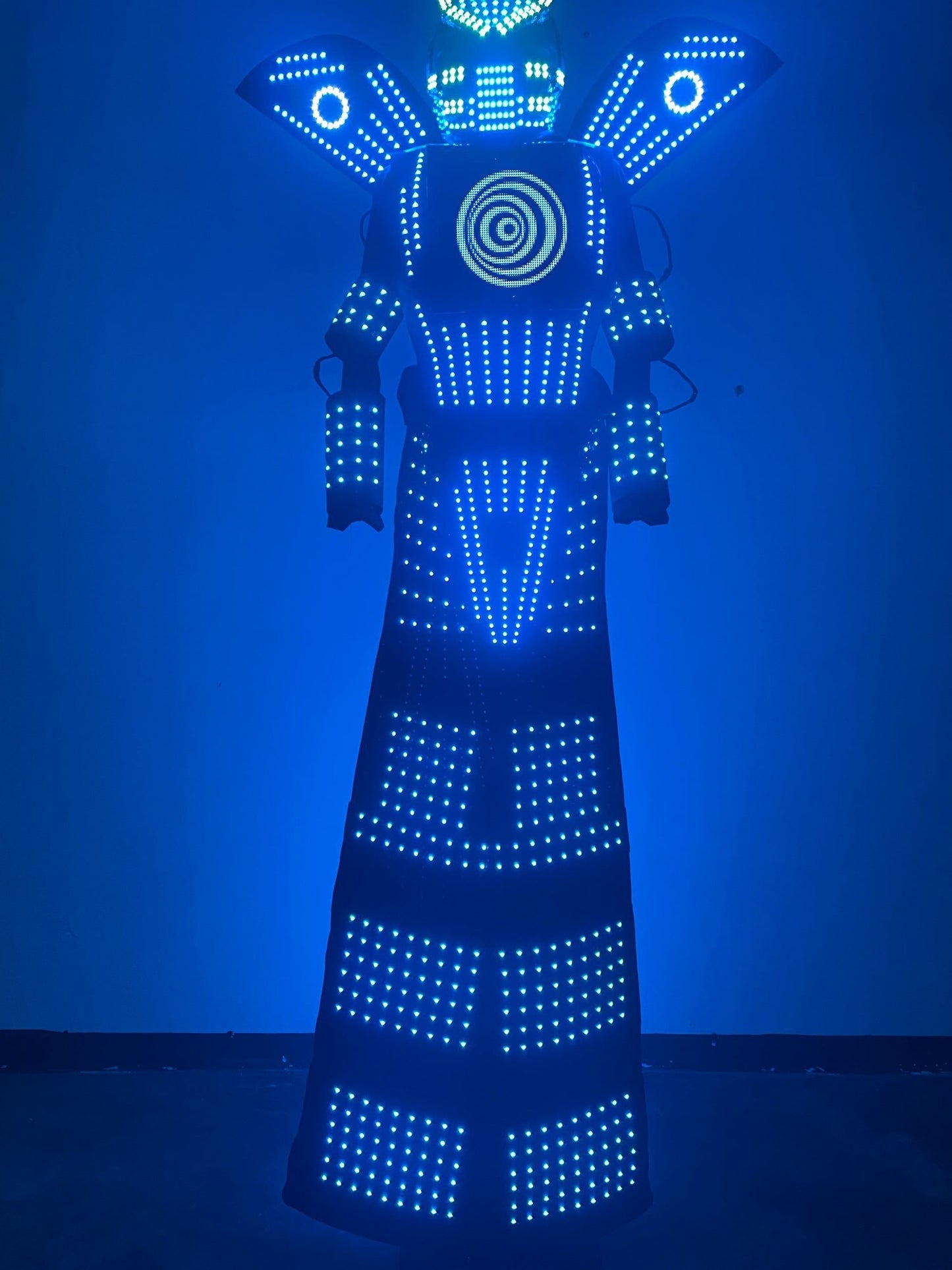 2023 NewLED Screen Robot Costume Light up dress Luminous Light clothing stilts walker dance suit for nightclub stage performance