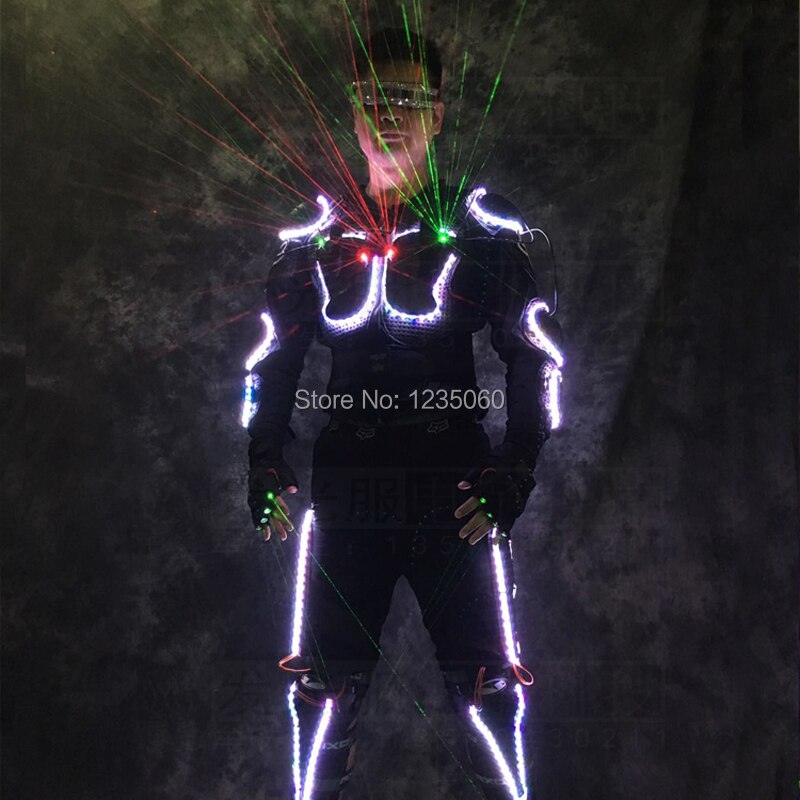 Party Ballroom Dance Led costumes Men Suit