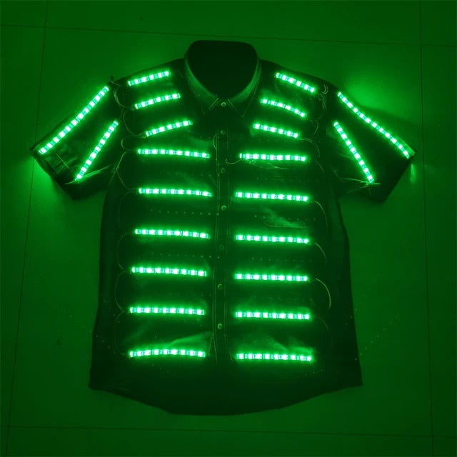 Led Lighting Glowing Shirt Costumes Nightclub Show Performance